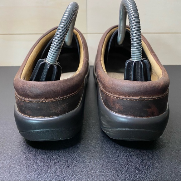 Alegria Kayla Clogs Brown Leather Women's Size 7.5 Shoes EU37 Slip-Ons Mules - Picture 6 of 11